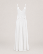 Alina White Plunge Maxi Dress