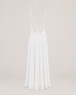 Alina White Plunge Maxi Dress