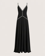 Alina White Plunge Maxi Dress