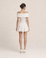Béatrice White Off-Shoulder Dress
