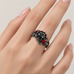 Black Rose Zirconia Ring