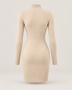 Camille Ribbed Mock-Neck Mini Dress