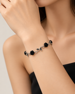 Carved Rose Link Bracelet