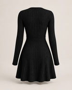 Cressida Noir Sculpted Knit Dress