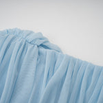 Céleste Baby Blue Pleated Maxi Dress