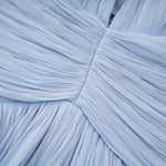 Arielle Sky Pleated Maxi Dress