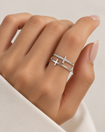 Double-Band Cross Ring
