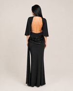 Émeline Noir Embellished Maxi