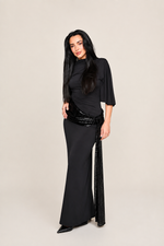 Émeline Noir Embellished Maxi