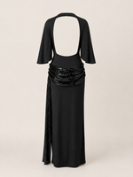Émeline Noir Embellished Maxi