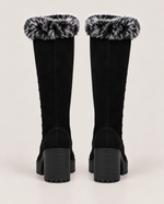 Faux Fur Lace-Up Platform Boots