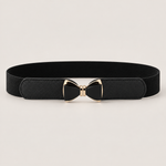 Gold Bow-Buckle Skinny Belt