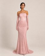Irina Dusty Pink Lace Maxi Dress