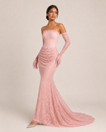 Irina Dusty Pink Lace Maxi Dress