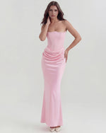 Loredana Strapless Corset Maxi Dress