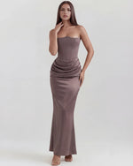 Loredana Strapless Corset Maxi Dress