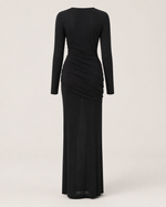 Lorraine Cocoa Long-Sleeve Gown