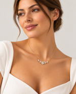 Marquise Flower Cluster Necklace