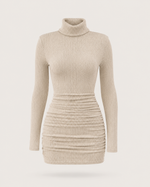 Mirabelle Oatmeal Long-Sleeve Mini