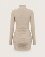 Mirabelle Oatmeal Long-Sleeve Mini