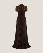 Noëlle Cocoa Two-Piece Dress