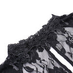 Alisa Noir Velvet Lace Gown