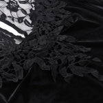 Alisa Noir Velvet Lace Gown