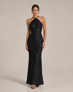 Octavie Black Asymmetrical Gown