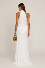 Oriane Ivory Draped Gown