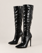 Patent Stiletto Knee-High Boots