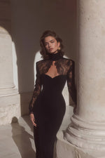 Valentina Black Lace Maxi Dress