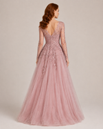 Rosamund Mauve Embroidered Ball Gown
