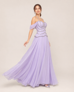 Rosamée Lavender Crystal Maxi Dress