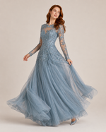 Rosamund Mauve Embroidered Ball Gown
