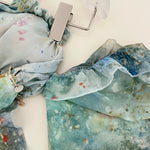 Cassiopée Blue Floral Draped Dress
