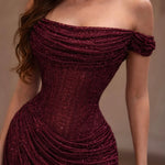 Calista Bordeaux Embellished Maxi