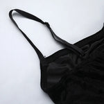 Lilith Noir Corset Slit Dress