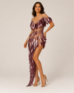 Sigrid Feather Embellished Gown