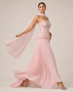 Solange Noir Scarf-Drape Maxi Dress