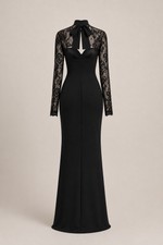 Valentina Black Lace Maxi Dress