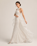 Vivienne Navy Crystal Tulle Gown