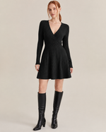 Cressida Noir Sculpted Knit Dress