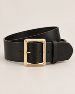 Gold Square-Buckle Wide Belt