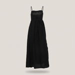 Nicoletta Black Summer Maxi Dress - product front view