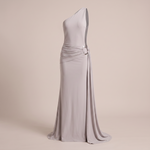 Vesper One-Shoulder Maxi Dress in Gray - front product detail