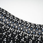 Sabine Black Crystal Mini Dress