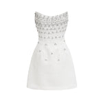 Sabine Black Crystal Mini Dress
