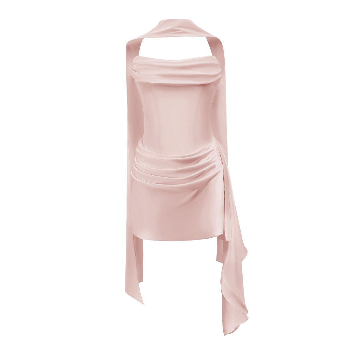 Adeline Blush Draped Mini