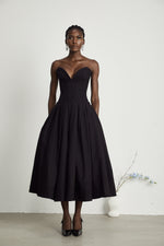 Siena - Noir Midi Dress