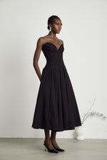 Siena - Noir Midi Dress